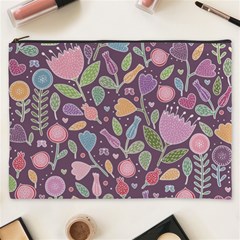 Floral Pattern Cosmetic Bag (xxxl) by Valentinaart