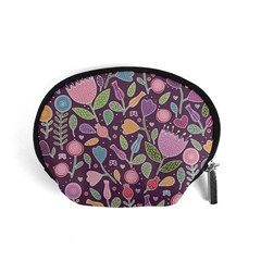 Floral Pattern Accessory Pouch (small) by Valentinaart