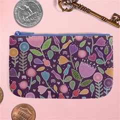 Floral Pattern Large Coin Purse by Valentinaart