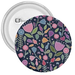 Floral Pattern 3  Buttons by Valentinaart