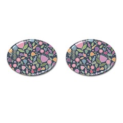 Floral Pattern Cufflinks (oval) by Valentinaart