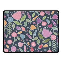 Floral Pattern Fleece Blanket (small) by Valentinaart