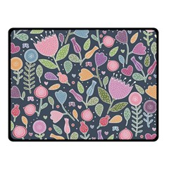 Floral Pattern Double Sided Fleece Blanket (small)  by Valentinaart