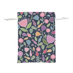 Floral Pattern Lightweight Drawstring Pouch (m) by Valentinaart