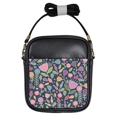 Floral Pattern Girls Sling Bag