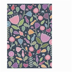 Floral Pattern Small Garden Flag (two Sides)