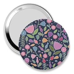 Floral Pattern 3  Handbag Mirrors by Valentinaart