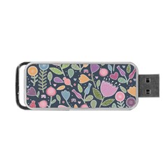 Floral Pattern Portable Usb Flash (one Side)