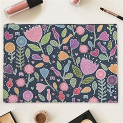 Floral Pattern Cosmetic Bag (xxl)