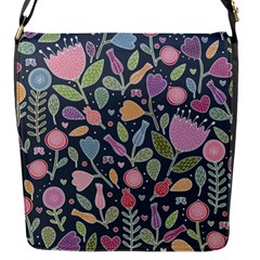 Floral Pattern Flap Closure Messenger Bag (s)