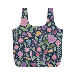 Floral Pattern Full Print Recycle Bag (m)