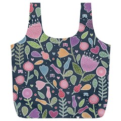 Floral Pattern Full Print Recycle Bag (xl)