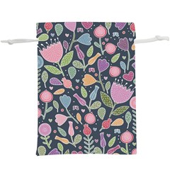 Floral Pattern  Lightweight Drawstring Pouch (xl)