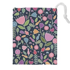 Floral Pattern Drawstring Pouch (5xl)