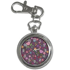 Floral Pattern Key Chain Watches