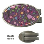 Floral pattern Money Clips (Oval)  Front