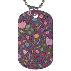 Floral Pattern Dog Tag (one Side)