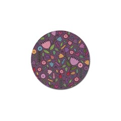 Floral Pattern Golf Ball Marker