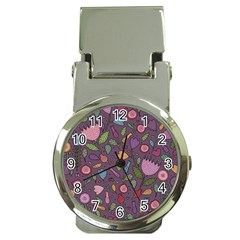 Floral Pattern Money Clip Watches