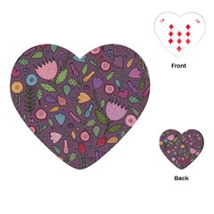 Floral Pattern Playing Cards Single Design (heart)