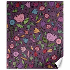 Floral Pattern Canvas 8  X 10 