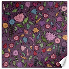 Floral Pattern Canvas 16  X 16 