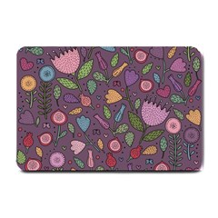 Floral Pattern Small Doormat  by Valentinaart