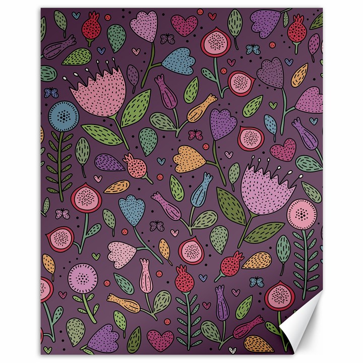 Floral pattern Canvas 11  x 14 