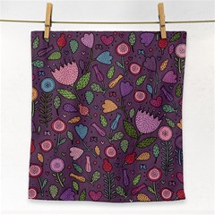 Floral Pattern Face Towel by Valentinaart