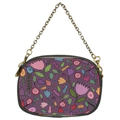 Floral Pattern Chain Purse (two Sides) by Valentinaart