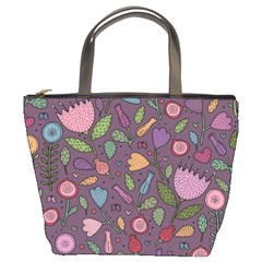 Floral Pattern Bucket Bag by Valentinaart