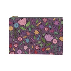 Floral Pattern Cosmetic Bag (large) by Valentinaart