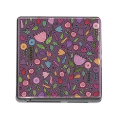 Floral Pattern Memory Card Reader (square 5 Slot) by Valentinaart