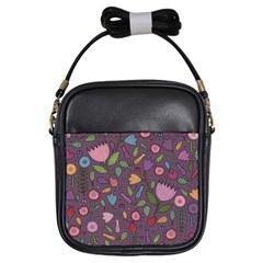 Floral Pattern Girls Sling Bag