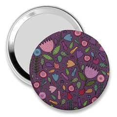 Floral Pattern 3  Handbag Mirrors