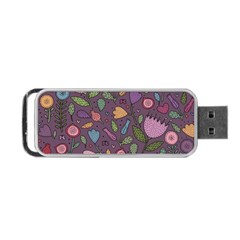 Floral Pattern Portable Usb Flash (two Sides) by Valentinaart