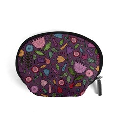 Floral Pattern Accessory Pouch (small) by Valentinaart