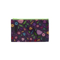 Floral Pattern Cosmetic Bag (xs) by Valentinaart