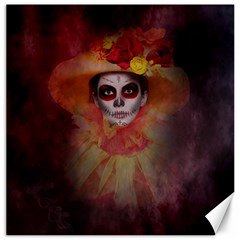 Sugarskull Girl Canvas 12  X 12  (unframed) by thecrypt