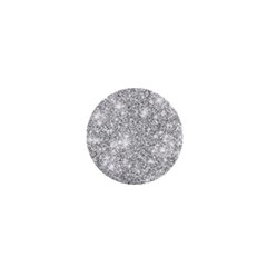 Silver And White Glitters Metallic Finish Party Texture Background Imitation 1  Mini Magnets by genx