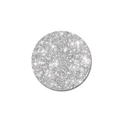 Silver And White Glitters Metallic Finish Party Texture Background Imitation Golf Ball Marker by genx