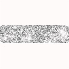 Silver And White Glitters Metallic Finish Party Texture Background Imitation Large Bar Mats by genx