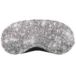 Silver and white Glitters metallic finish party texture background imitation Sleeping Mask Front