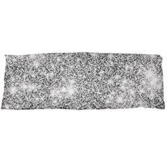 Silver And White Glitters Metallic Finish Party Texture Background Imitation Body Pillow Case (dakimakura) by genx