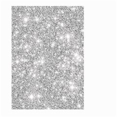 Silver and white Glitters metallic finish party texture background imitation Large Garden Flag (Two Sides)