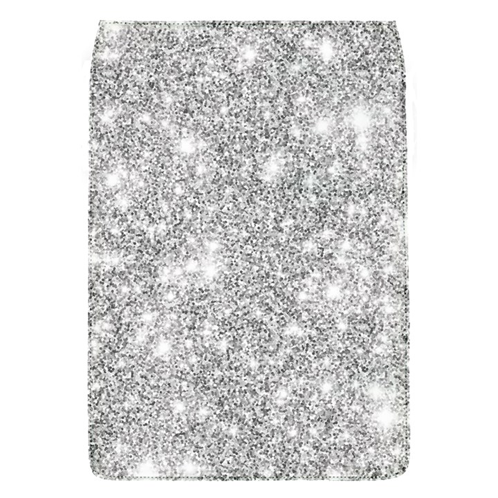 Silver and white Glitters metallic finish party texture background imitation Removable Flap Cover (S)