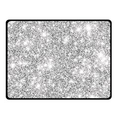 Silver And White Glitters Metallic Finish Party Texture Background Imitation Double Sided Fleece Blanket (small)  by genx