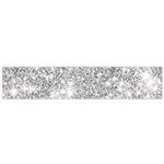 Silver and white Glitters metallic finish party texture background imitation Small Flano Scarf Front