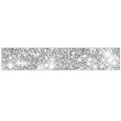 Silver And White Glitters Metallic Finish Party Texture Background Imitation Large Flano Scarf  by genx