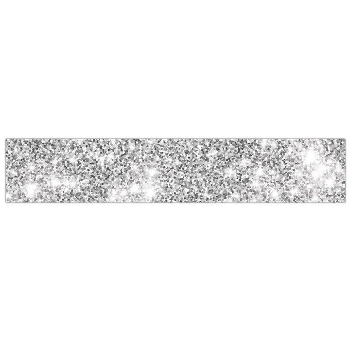 Silver and white Glitters metallic finish party texture background imitation Large Flano Scarf 